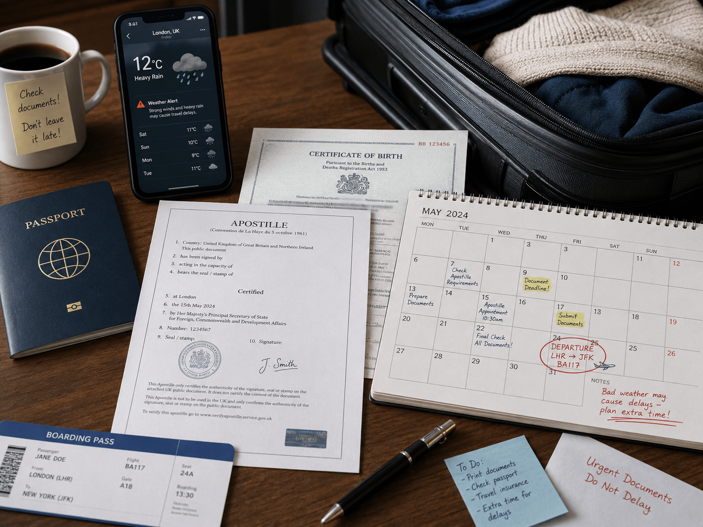 Bad weather and document delays: how to prepare your apostille before travelling abroad