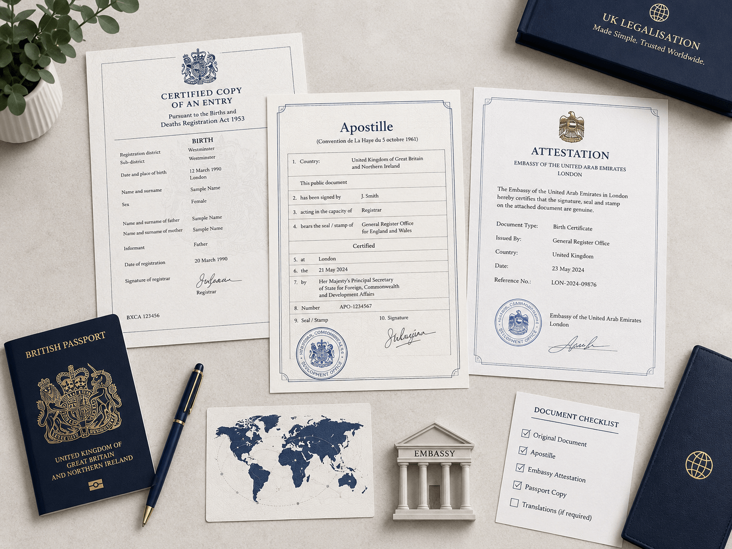 Apostille and embassy attestation: what happens after legalisation?