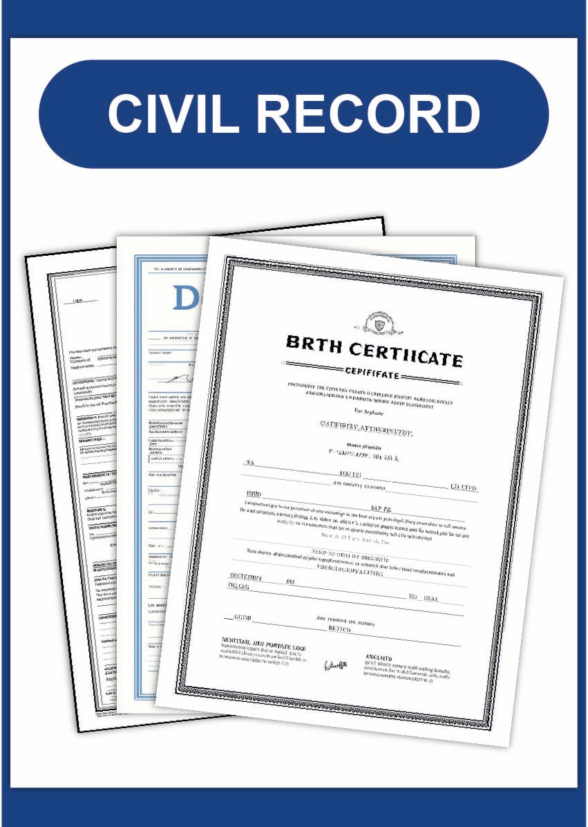 Civil Record (Birth, Death, Marriage Certs)