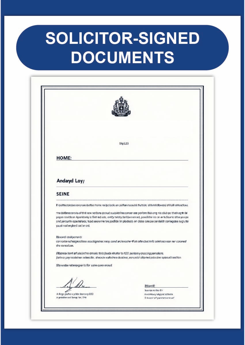 Solicitor-signed documents