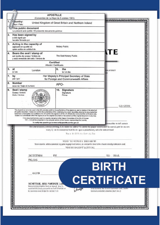 Birth Certificate UK Apostille | Fast FCDO Legalisation