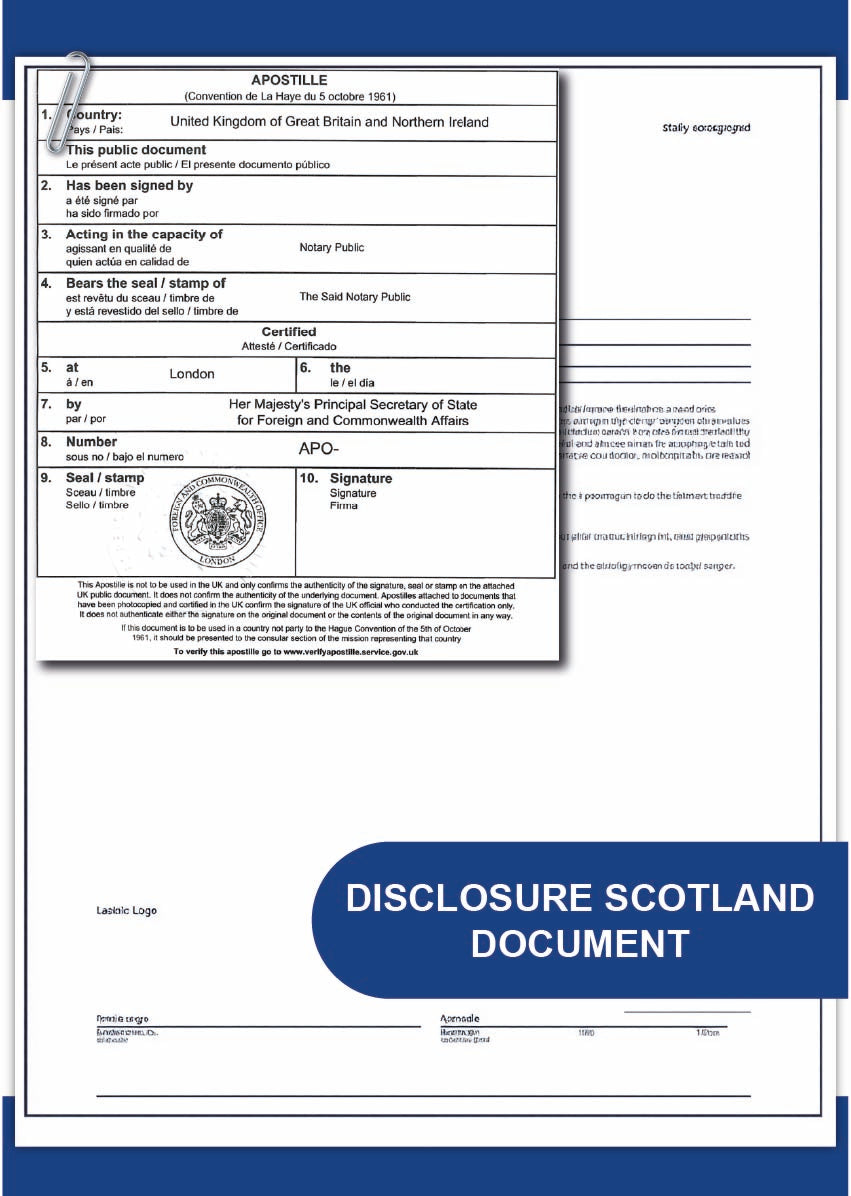 Disclosure Scotland document