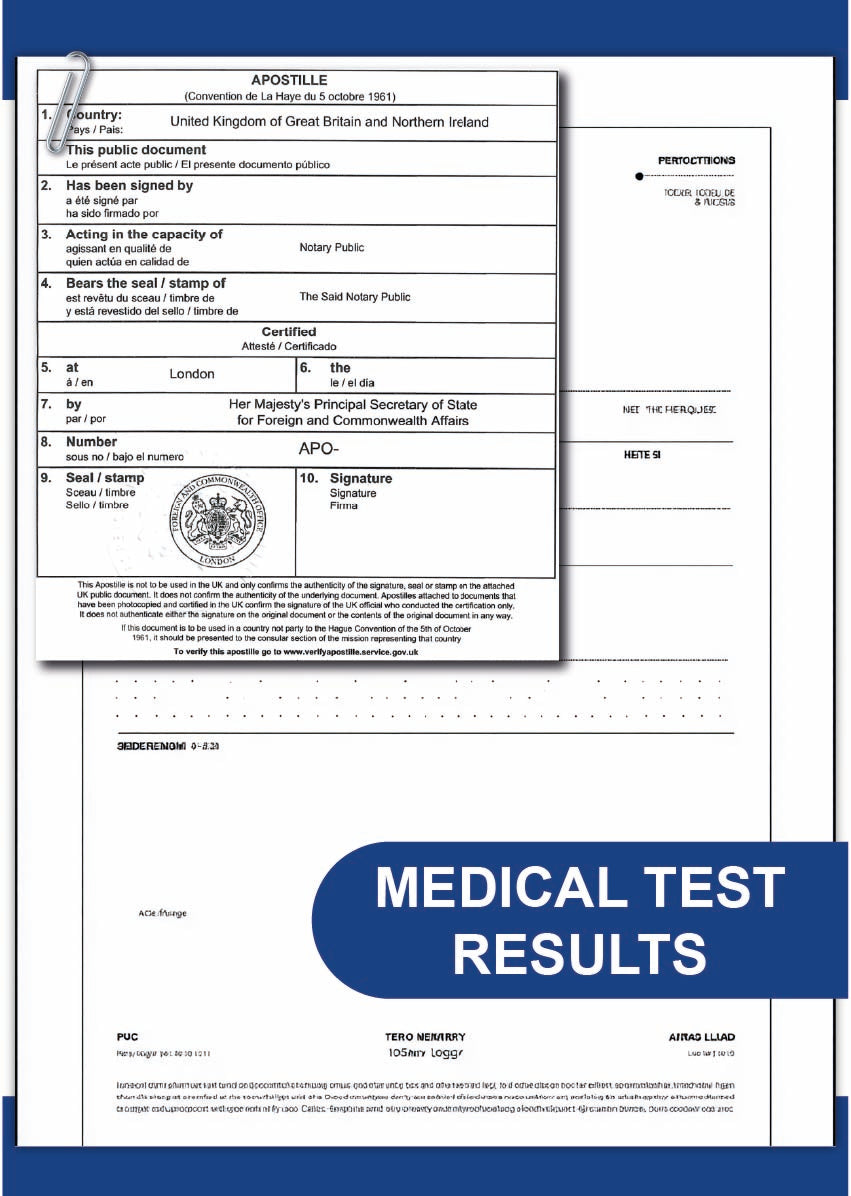 Medical test results