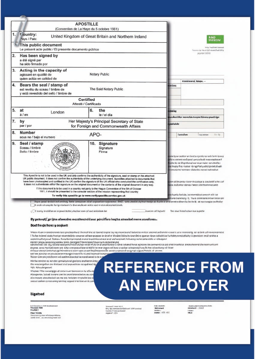 Reference from an employer