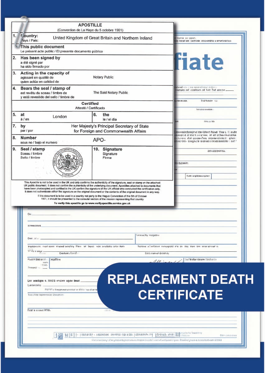 Replacement Death certificate
