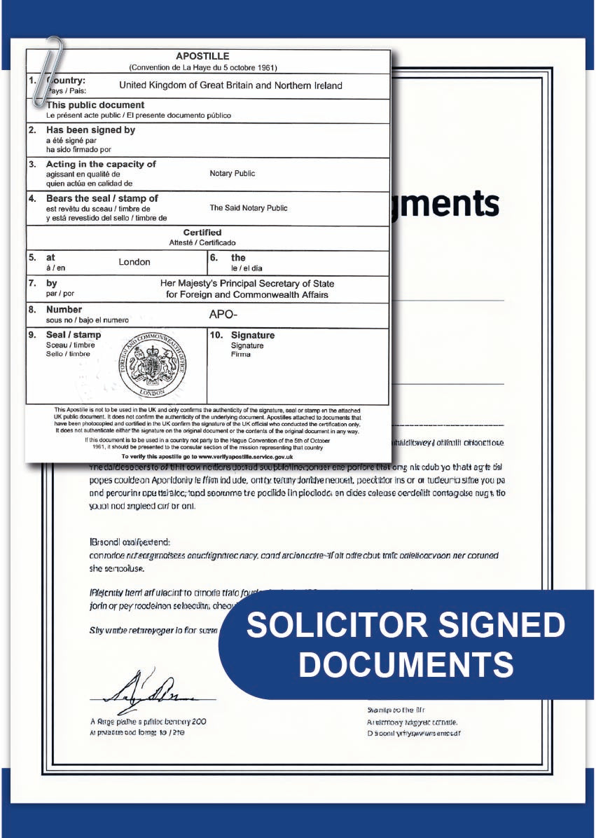 Solicitor Signed Documents